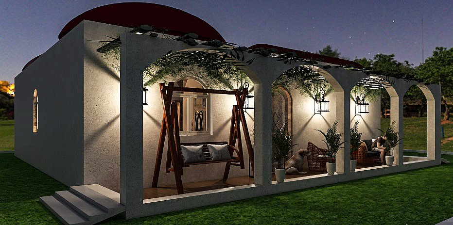 تصميم3d روف جاردن فيلا الفيوم