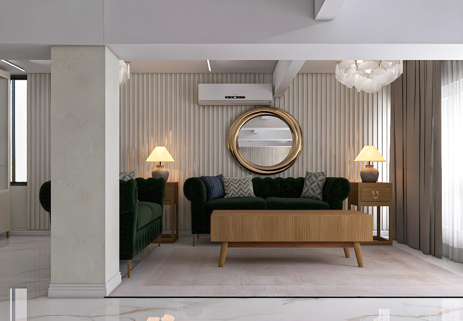 تصميم داخلي 3d فيلا بذوق راقي