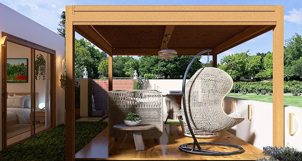 تصميم 3d روف جاردن فيلا زايد