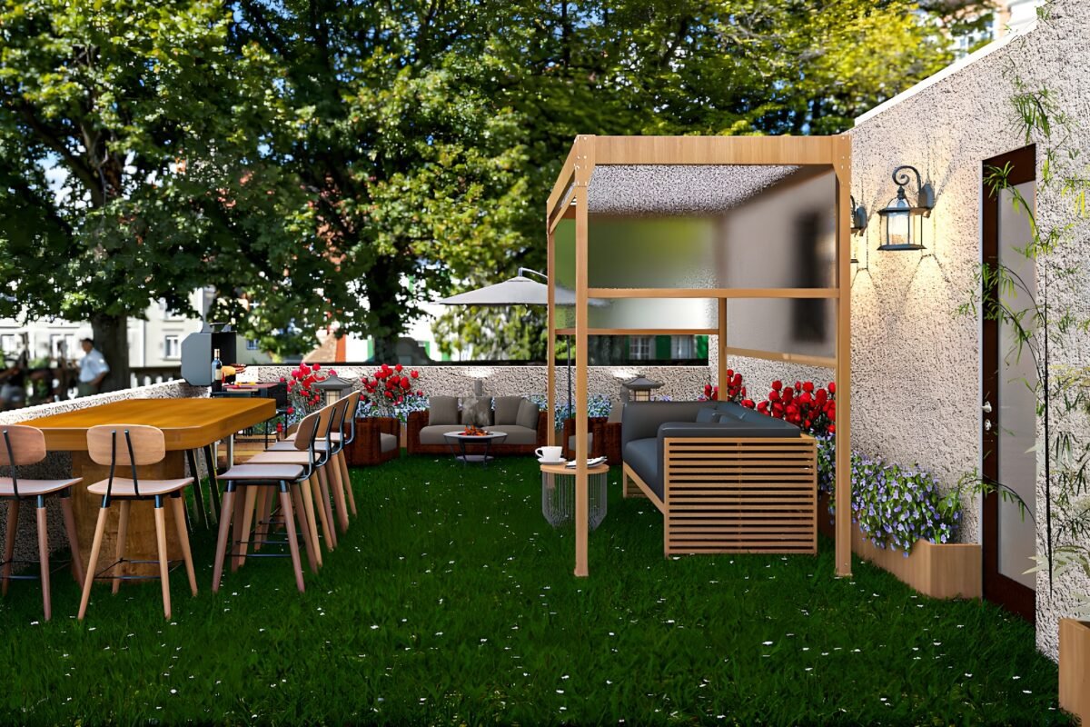 تصميم3d روف جاردن فيلا القناطر
