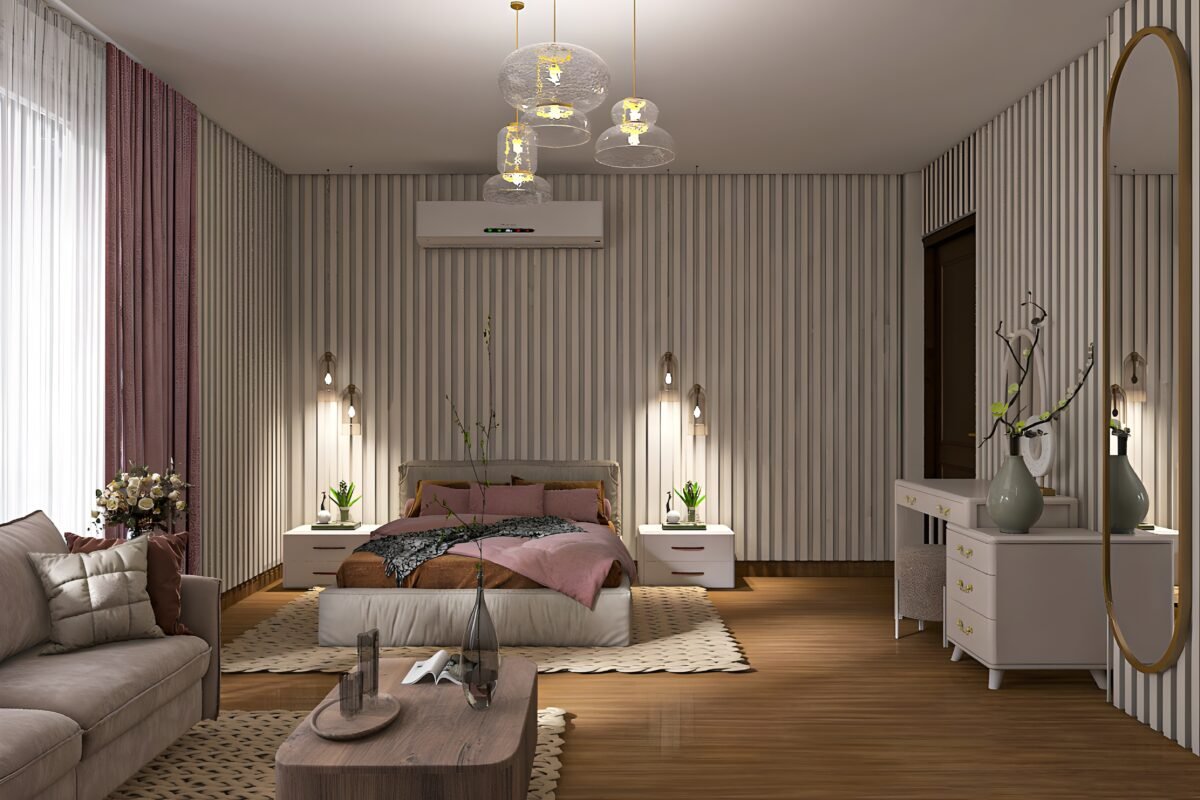 تصميم 3d غرف نوم بنات بتصميم عصري وراقي